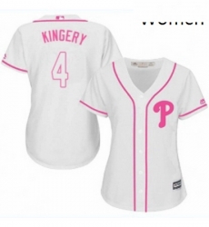 Womens Majestic Philadelphia Phillies 4 Scott Kingery Replica White Fashion Cool Base MLB Jersey Womens Majestic Philadelphia Phillies 4 Scott Kingery Replica White Fashion Cool Base MLB Jersey