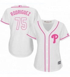 Womens Majestic Philadelphia Phillies 75 Francisco Rodriguez Replica White Fashion Cool Base MLB Jersey Womens Majestic Philadelphia Phillies 75 Francisco Rodriguez Replica White Fashion Cool Base MLB Jersey