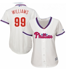 Womens Majestic Philadelphia Phillies 99 Mitch Williams Authentic Cream Alternate Cool Base MLB Jersey Womens Majestic Philadelphia Phillies 99 Mitch Williams Authentic Cream Alternate Cool Base MLB Jersey