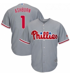 Youth Majestic Philadelphia Phillies 1 Richie Ashburn Authentic Grey Road Cool Base MLB Jersey Youth Majestic Philadelphia Phillies 1 Richie Ashburn Authentic Grey Road Cool Base MLB Jersey