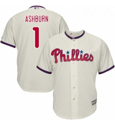 Youth Majestic Philadelphia Phillies 1 Richie Ashburn Replica Cream Alternate Cool Base MLB Jersey Youth Majestic Philadelphia Phillies 1 Richie Ashburn Replica Cream Alternate Cool Base MLB Jersey