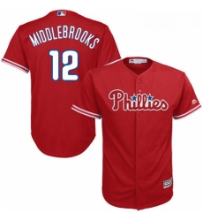 Youth Majestic Philadelphia Phillies 12 Will Middlebrooks Authentic Red Alternate Cool Base MLB Jersey Youth Majestic Philadelphia Phillies 12 Will Middlebrooks Authentic Red Alternate Cool Base MLB Jersey