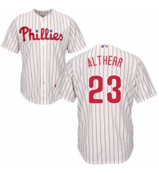 Youth Majestic Philadelphia Phillies 23 Aaron Altherr Replica WhiteRed Strip Home Cool Base MLB Jersey Youth Majestic Philadelphia Phillies 23 Aaron Altherr Replica WhiteRed Strip Home Cool Base MLB Jersey