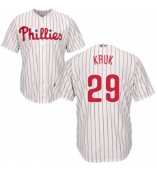 Youth Majestic Philadelphia Phillies 29 John Kruk Replica WhiteRed Strip Home Cool Base MLB Jersey Youth Majestic Philadelphia Phillies 29 John Kruk Replica WhiteRed Strip Home Cool Base MLB Jersey