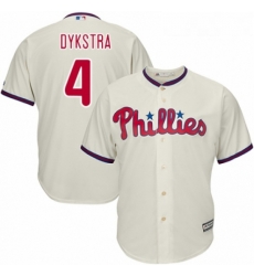 Youth Majestic Philadelphia Phillies 4 Lenny Dykstra Authentic Cream Alternate Cool Base MLB Jersey Youth Majestic Philadelphia Phillies 4 Lenny Dykstra Authentic Cream Alternate Cool Base MLB Jersey