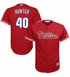 Youth Majestic Philadelphia Phillies 40 Tommy Hunter Replica Red Alternate Cool Base MLB Jersey Youth Majestic Philadelphia Phillies 40 Tommy Hunter Replica Red Alternate Cool Base MLB Jersey