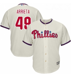 Youth Majestic Philadelphia Phillies 49 Jake Arrieta Authentic Cream Alternate Cool Base MLB Jersey Youth Majestic Philadelphia Phillies 49 Jake Arrieta Authentic Cream Alternate Cool Base MLB Jersey