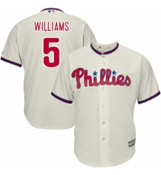 Youth Majestic Philadelphia Phillies 5 Nick Williams Replica Cream Alternate Cool Base MLB Jersey Youth Majestic Philadelphia Phillies 5 Nick Williams Replica Cream Alternate Cool Base MLB Jersey