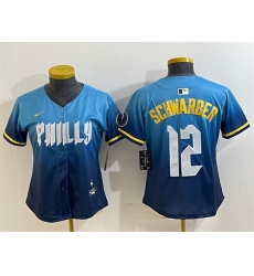 Youth Philadelphia Phillies 12 Kyle Schwarber Blue 2024 City Connect Limited Stitched Baseball Jersey Youth Philadelphia Phillies 12 Kyle Schwarber Blue 2024 City Connect Limited Stitched Baseball Jersey