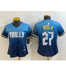 Youth Philadelphia Phillies 27 Aaron Nola Blue 2024 City Connect Limited Stitched Baseball Jersey Youth Philadelphia Phillies 27 Aaron Nola Blue 2024 City Connect Limited Stitched Baseball Jersey