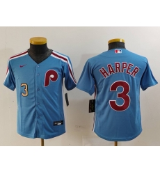 Youth Philadelphia Phillies 3 Bryce Harper Blue Cool Base Stitched Baseball Jersey Youth Philadelphia Phillies 3 Bryce Harper Blue Cool Base Stitched Baseball Jersey