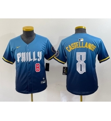 Youth Philadelphia Phillies 8 Nick Castellanos Blue 2024 City Connect Limited Stitched Jersey 5 Youth Philadelphia Phillies 8 Nick Castellanos Blue 2024 City Connect Limited Stitched Jersey 5