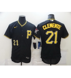 Men Pittsburgh Pirates 21 Roberto Clemente Black Stitched MLB Flex Base Nike Jersey Men Pittsburgh Pirates 21 Roberto Clemente Black Stitched MLB Flex Base Nike Jersey
