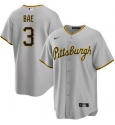 Men Pittsburgh Pirates Ji Hwan Bae #3 Nike Gray Stitched MLB Cool Base Jersey Men Pittsburgh Pirates Ji Hwan Bae #3 Nike Gray Stitched MLB Cool Base Jersey