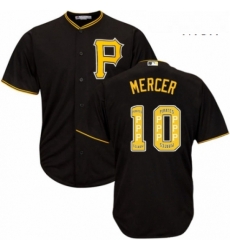 Mens Majestic Pittsburgh Pirates 10 Jordy Mercer Authentic Black Team Logo Fashion Cool Base MLB Jersey Mens Majestic Pittsburgh Pirates 10 Jordy Mercer Authentic Black Team Logo Fashion Cool Base MLB Jersey