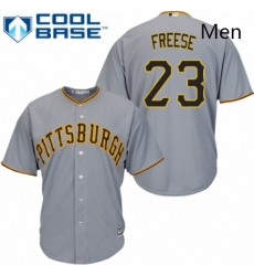 Mens Majestic Pittsburgh Pirates 23 David Freese Replica Grey Road Cool Base MLB Jersey Mens Majestic Pittsburgh Pirates 23 David Freese Replica Grey Road Cool Base MLB Jersey