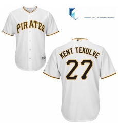 Mens Majestic Pittsburgh Pirates 27 Kent Tekulve Replica White Home Cool Base MLB Jersey Mens Majestic Pittsburgh Pirates 27 Kent Tekulve Replica White Home Cool Base MLB Jersey