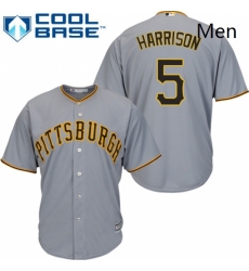 Mens Majestic Pittsburgh Pirates 5 Josh Harrison Replica Grey Road Cool Base MLB Jersey Mens Majestic Pittsburgh Pirates 5 Josh Harrison Replica Grey Road Cool Base MLB Jersey