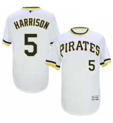 Mens Majestic Pittsburgh Pirates 5 Josh Harrison White Flexbase Authentic Collection Cooperstown MLB Jersey Mens Majestic Pittsburgh Pirates 5 Josh Harrison White Flexbase Authentic Collection Cooperstown MLB Jersey