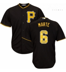 Mens Majestic Pittsburgh Pirates 6 Starling Marte Authentic Black Team Logo Fashion Cool Base MLB Jersey Mens Majestic Pittsburgh Pirates 6 Starling Marte Authentic Black Team Logo Fashion Cool Base MLB Jersey