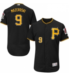 Mens Majestic Pittsburgh Pirates 9 Bill Mazeroski Black Alternate Flex Base Authentic Collection MLB Jersey Mens Majestic Pittsburgh Pirates 9 Bill Mazeroski Black Alternate Flex Base Authentic Collection MLB Jersey