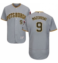 Mens Majestic Pittsburgh Pirates 9 Bill Mazeroski Grey Road Flex Base Authentic Collection MLB Jersey Mens Majestic Pittsburgh Pirates 9 Bill Mazeroski Grey Road Flex Base Authentic Collection MLB Jersey