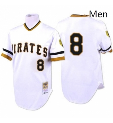 Mens Mitchell and Ness 1971 Pittsburgh Pirates 8 Willie Stargell Replica White Throwback MLB Jersey Mens Mitchell and Ness 1971 Pittsburgh Pirates 8 Willie Stargell Replica White Throwback MLB Jersey