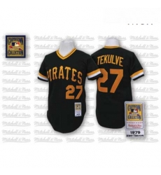 Mens Mitchell and Ness Pittsburgh Pirates 27 Kent Tekulve Authentic Black Throwback MLB Jersey Mens Mitchell and Ness Pittsburgh Pirates 27 Kent Tekulve Authentic Black Throwback MLB Jersey