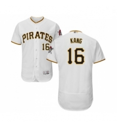 Mens Pittsburgh Pirates 16 Jung ho Kang White Home Flex Base Authentic Collection Baseball Jersey Mens Pittsburgh Pirates 16 Jung ho Kang White Home Flex Base Authentic Collection Baseball Jersey