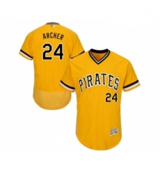 Mens Pittsburgh Pirates 24 Chris Archer Gold Alternate Flex Base Authentic Collection Baseball Jersey Mens Pittsburgh Pirates 24 Chris Archer Gold Alternate Flex Base Authentic Collection Baseball Jersey