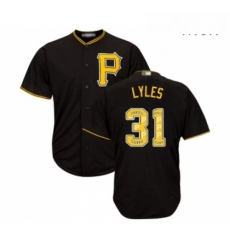 Mens Pittsburgh Pirates 31 Jordan Lyles Authentic Black Team Logo Fashion Cool Base Baseball Jersey Mens Pittsburgh Pirates 31 Jordan Lyles Authentic Black Team Logo Fashion Cool Base Baseball Jersey
