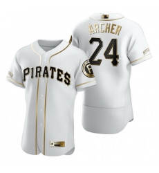 Pittsburgh Pirates 24 Chris Archer White Nike Mens Authentic Golden Edition MLB Jersey Pittsburgh Pirates 24 Chris Archer White Nike Mens Authentic Golden Edition MLB Jersey