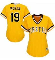 Womens Majestic Pittsburgh Pirates 19 Colin Moran Authentic Gold Alternate Cool Base MLB Jersey Womens Majestic Pittsburgh Pirates 19 Colin Moran Authentic Gold Alternate Cool Base MLB Jersey