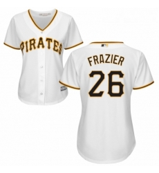 Womens Majestic Pittsburgh Pirates 26 Adam Frazier Replica White Home Cool Base MLB Jersey Womens Majestic Pittsburgh Pirates 26 Adam Frazier Replica White Home Cool Base MLB Jersey