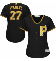 Womens Majestic Pittsburgh Pirates 27 Kent Tekulve Authentic Black Alternate Cool Base MLB Jersey Womens Majestic Pittsburgh Pirates 27 Kent Tekulve Authentic Black Alternate Cool Base MLB Jersey