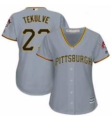 Womens Majestic Pittsburgh Pirates 27 Kent Tekulve Replica Grey Road Cool Base MLB Jersey Womens Majestic Pittsburgh Pirates 27 Kent Tekulve Replica Grey Road Cool Base MLB Jersey