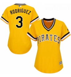 Womens Majestic Pittsburgh Pirates 3 Sean Rodriguez Authentic Gold Alternate Cool Base MLB Jersey Womens Majestic Pittsburgh Pirates 3 Sean Rodriguez Authentic Gold Alternate Cool Base MLB Jersey
