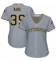 Womens Majestic Pittsburgh Pirates 39 Chad Kuhl Replica Grey Road Cool Base MLB Jersey Womens Majestic Pittsburgh Pirates 39 Chad Kuhl Replica Grey Road Cool Base MLB Jersey