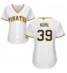 Womens Majestic Pittsburgh Pirates 39 Chad Kuhl Replica White Home Cool Base MLB Jersey Womens Majestic Pittsburgh Pirates 39 Chad Kuhl Replica White Home Cool Base MLB Jersey
