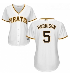 Womens Majestic Pittsburgh Pirates 5 Josh Harrison Authentic White Home Cool Base MLB Jersey Womens Majestic Pittsburgh Pirates 5 Josh Harrison Authentic White Home Cool Base MLB Jersey