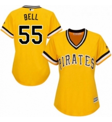 Womens Majestic Pittsburgh Pirates 55 Josh Bell Replica Gold Alternate Cool Base MLB Jersey Womens Majestic Pittsburgh Pirates 55 Josh Bell Replica Gold Alternate Cool Base MLB Jersey