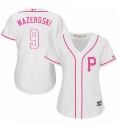 Womens Majestic Pittsburgh Pirates 9 Bill Mazeroski Authentic White Fashion Cool Base MLB Jersey Womens Majestic Pittsburgh Pirates 9 Bill Mazeroski Authentic White Fashion Cool Base MLB Jersey