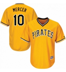 Youth Majestic Pittsburgh Pirates 10 Jordy Mercer Authentic Gold Alternate Cool Base MLB Jersey Youth Majestic Pittsburgh Pirates 10 Jordy Mercer Authentic Gold Alternate Cool Base MLB Jersey