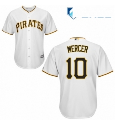 Youth Majestic Pittsburgh Pirates 10 Jordy Mercer Authentic White Home Cool Base MLB Jersey Youth Majestic Pittsburgh Pirates 10 Jordy Mercer Authentic White Home Cool Base MLB Jersey