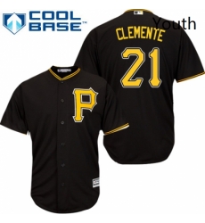 Youth Majestic Pittsburgh Pirates 21 Roberto Clemente Replica Black Alternate Cool Base MLB Jersey Youth Majestic Pittsburgh Pirates 21 Roberto Clemente Replica Black Alternate Cool Base MLB Jersey