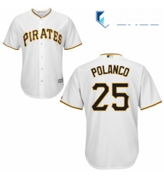 Youth Majestic Pittsburgh Pirates 25 Gregory Polanco Authentic White Home Cool Base MLB Jersey Youth Majestic Pittsburgh Pirates 25 Gregory Polanco Authentic White Home Cool Base MLB Jersey