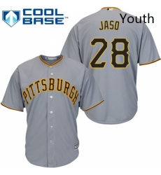 Youth Majestic Pittsburgh Pirates 28 John Jaso Authentic Grey Road Cool Base MLB Jersey Youth Majestic Pittsburgh Pirates 28 John Jaso Authentic Grey Road Cool Base MLB Jersey
