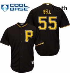 Youth Majestic Pittsburgh Pirates 55 Josh Bell Replica Black Alternate Cool Base MLB Jersey Youth Majestic Pittsburgh Pirates 55 Josh Bell Replica Black Alternate Cool Base MLB Jersey