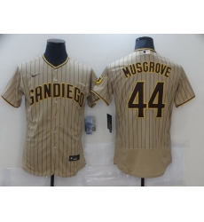 Men Nike San Diego Padres 44 Musgrove Tan Brown Authentic Alternate Player Jersey