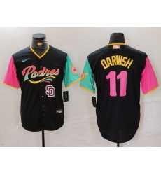 Men San Diego Padres 11 Yu Darvish Black City Connect Cool Base Stitched Baseball Jersey 2 Men San Diego Padres 11 Yu Darvish Black City Connect Cool Base Stitched Baseball Jersey 2